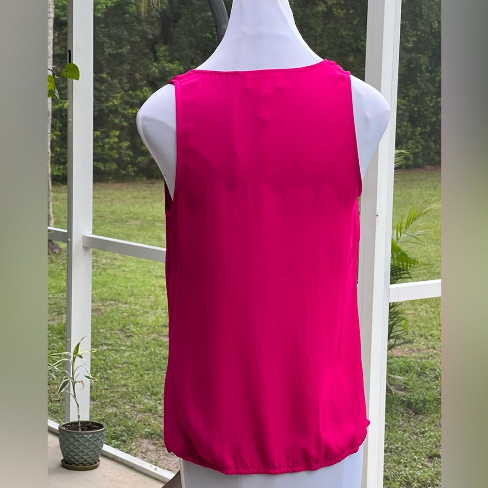 Laundry by Shelli Segal Sleeveless Blouse Size Medium M Med Pink Top - Picture 2 of 6